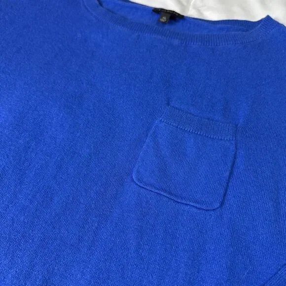 Talbots Royal Blue Round Neck Long Sleeve Lightweight Sweater w/Pocket, Size XL - Picture 4 of 10